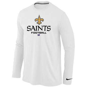 Nike New Orleans Saints Critical Victory Long Sleeve T-Shirt White inbean