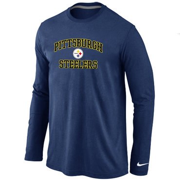 Nike Pittsburgh Steelers Heart & Soul Long Sleeve T-Shirt D.Blue inbean