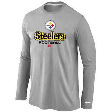 Nike Pittsburgh Steelers Critical Victory Long Sleeve T-Shirt Grey inbean