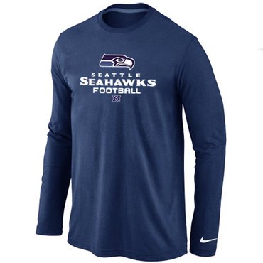 NIKE Seattle Seahawks Critical Victory Long Sleeve T-Shirt D.Blue inbean