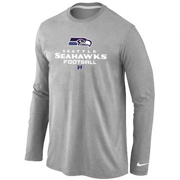 NIKE Seattle Seahawks Critical Victory Long Sleeve T-Shirt Grey inbean