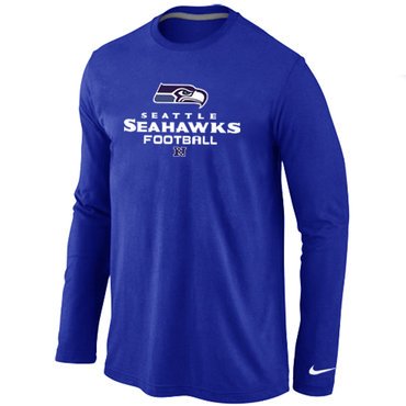 NIKE Seattle Seahawks Critical Victory Long Sleeve T-Shirt Blue inbean