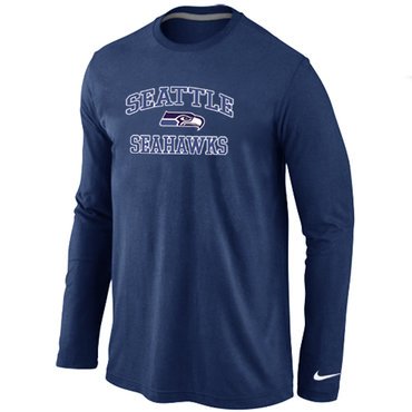 Nike Seattle Seahawks Heart & Soul Long Sleeve T-Shirt D.blue inbean