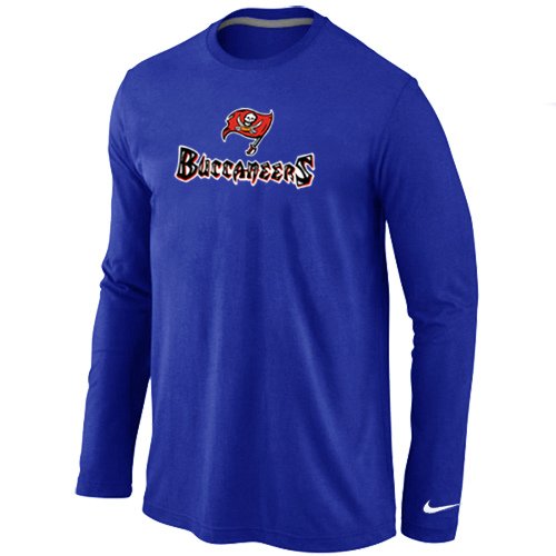 Nike Tampa Bay Buccaneers Authentic Logo Long Sleeve T-Shirt Blue inbean