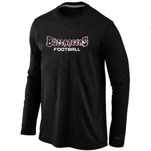 Nike Tampa Bay Buccaneers font Long Sleeve T-Shirt Black inbean