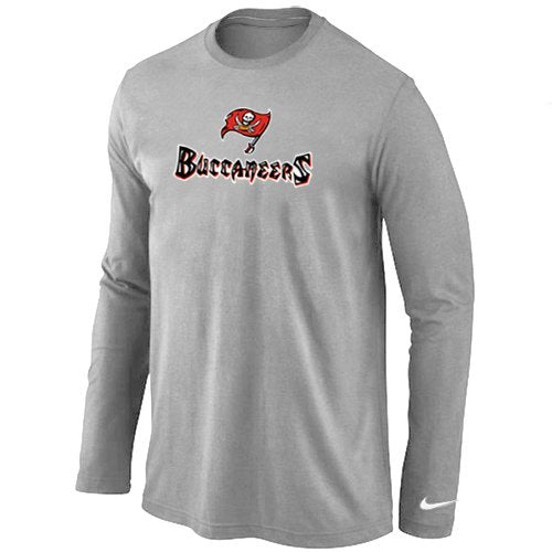 Nike Tampa Bay Buccaneers Authentic Logo Long Sleeve T-Shirt Grey inbean