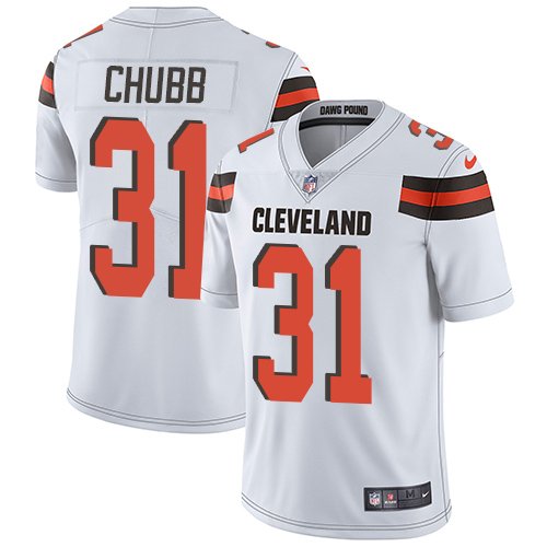 Nike Browns #31 Nick Chubb White Youth Stitched NFL Vapor Untouchable Limited Jersey inbean