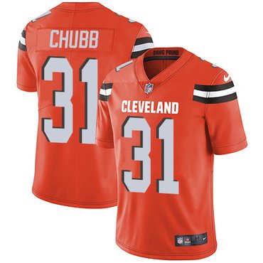 Nike Browns #31 Nick Chubb Orange Alternate Youth Stitched NFL Vapor Untouchable Limited Jersey inbean