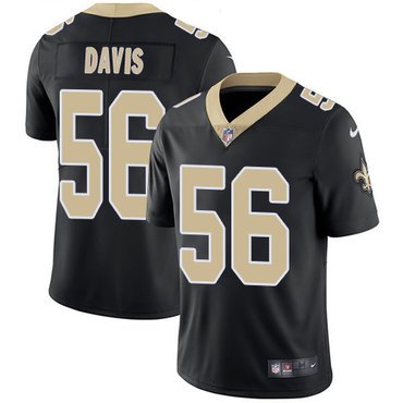 Nike Saints #56 DeMario Davis Black Team Color Youth Stitched NFL Vapor Untouchable Limited Jersey inbean