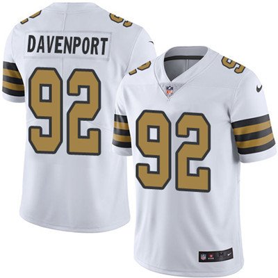 Youth Nike Saints #92 Marcus Davenport White Stitched NFL Limited Rush Jersey inbean