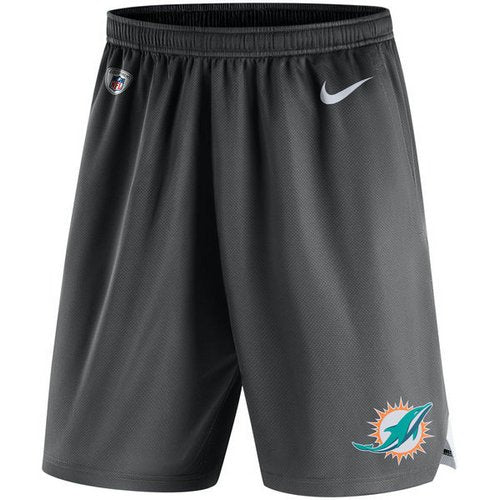 Men's Miami Dolphins Nike Charcoal Knit Performance Shorts inbean