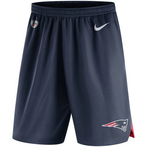 Men's New England Patriots Nike Navy Knit Performance Shorts inbean