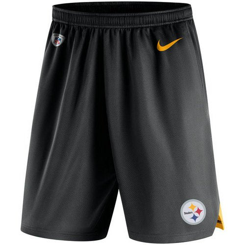 Men's Pittsburgh Steelers Nike Black Knit Performance Shorts inbean