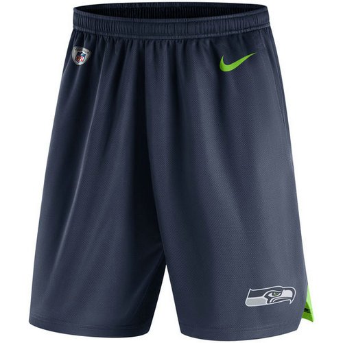 Men's Seattle Seahawks Nike College Navy Knit Performance Shorts inbean