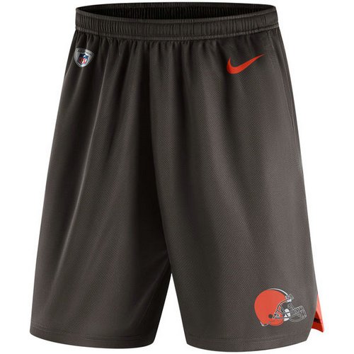 Men's Cleveland Browns Nike Brown Knit Performance Shorts inbean