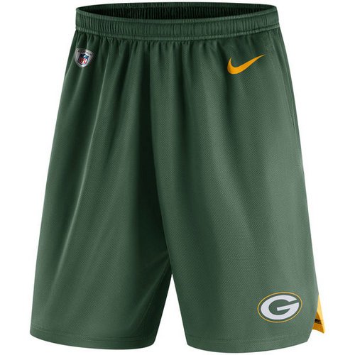 Men's Green Bay Packers Nike Green Knit Performance Shorts inbean