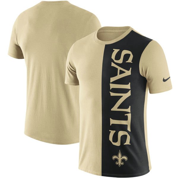 New Orleans Saints Nike Coin Flip Tri-Blend T-Shirt - GoldBlack inbean