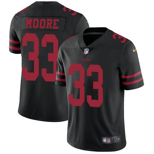 Youth Nike 49ers 33 Tarvarius Moore Black Alternate Stitched NFL Vapor Untouchable Limited Jersey inbean