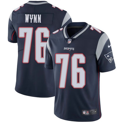 Kids Nike Patriots 76 Isaiah Wynn Navy Blue Team Color Stitched NFL Vapor Untouchable Limited Jersey inbean