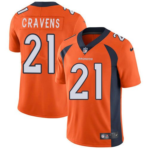 Youth Nike Broncos 21 Su'a Cravens Orange Team Color Stitched NFL Vapor Untouchable Limited Jersey inbean