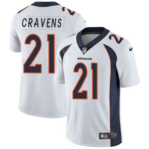 Youth Nike Broncos 21 Su'a Cravens White Stitched NFL Vapor Untouchable Limited Jersey inbean