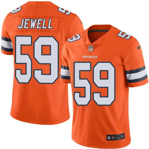 Youth Nike Broncos 59 Josey Jewell Orange Stitched NFL Limited Rush Jersey inbean