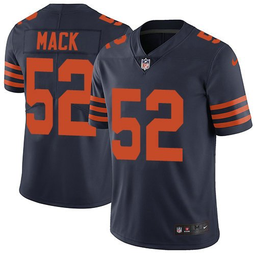 Youth Nike Bears 52 Khalil Mack Navy Blue Alternate Stitched NFL Vapor Untouchable Limited Jersey inbean