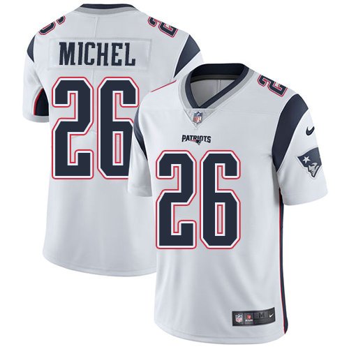 Youth Nike Patriots 26 Sony Michel White Stitched NFL Vapor Untouchable Limited Jersey inbean