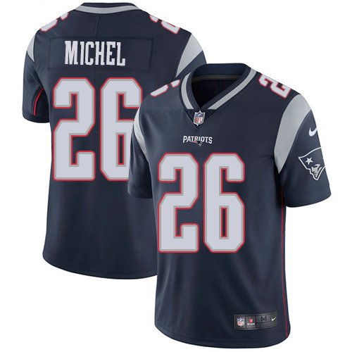 Youth Nike Patriots 26 Sony Michel Navy Blue Team Color Stitched NFL Vapor Untouchable Limited Jersey inbean