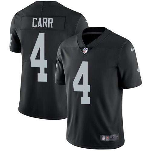 Youth Nike Oakland Raiders 4 Derek Carr Black Team Color Stitched NFL Vapor Untouchable Limited Jerse inbean