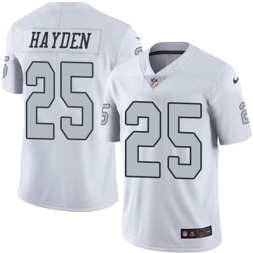 Youth Nike Oakland Raiders 25 D.J. Hayden White Stitched NFL Limited Rush Jersey inbean