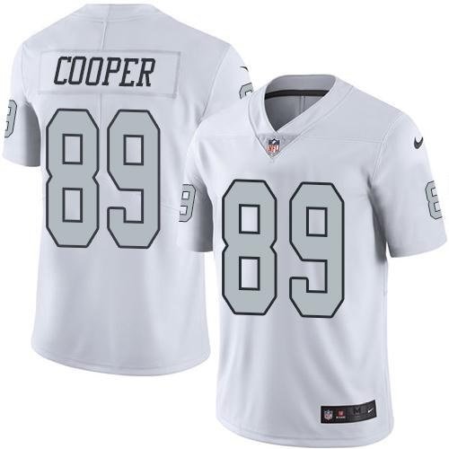 Youth Nike Oakland Raiders 89 Amari Cooper White Stitched NFL Limited Rush Jersey inbean