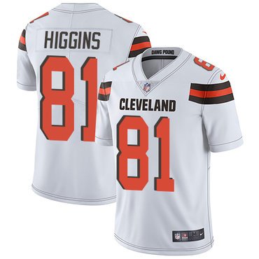 Youth Nike Cleveland Browns #81 Rashard Higgins White Vapor Untouchable Limited Player NFL Jersey inbean