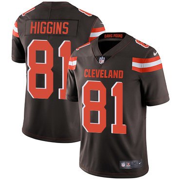 Youth Nike Cleveland Browns #81 Rashard Higgins Brown Team Color Vapor Untouchable Limited Player NFL Jersey inbean