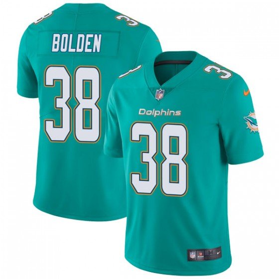 Youth Miami Dolphins #38 Brandon Bolden Nike Limited Team Color Vapor Untouchable Aqua Jersey inbean