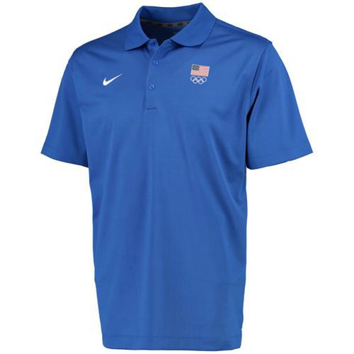 Team USA Nike Flag 5 Rings Varsity Performance Polo Royal inbean