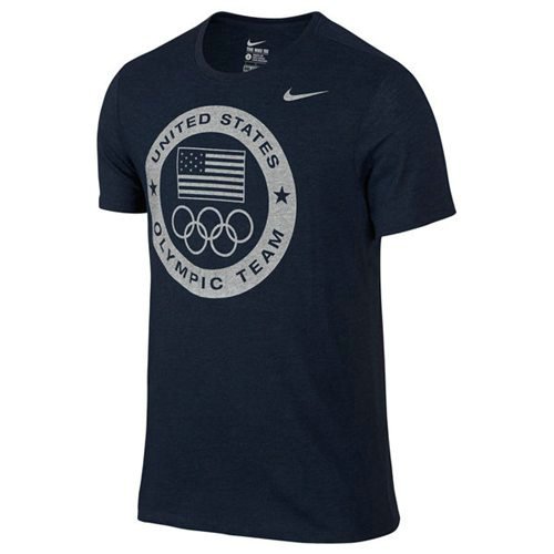 Team USA Nike Dri-Blend Logo Performance T-Shirt Navy inbean