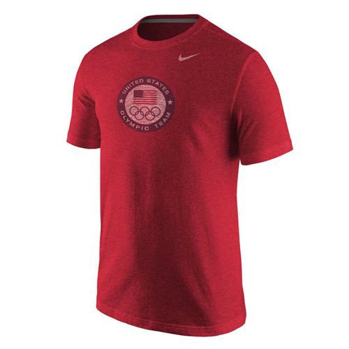 Team USA Nike Dri-Blend Logo Performance T-Shirt Red inbean