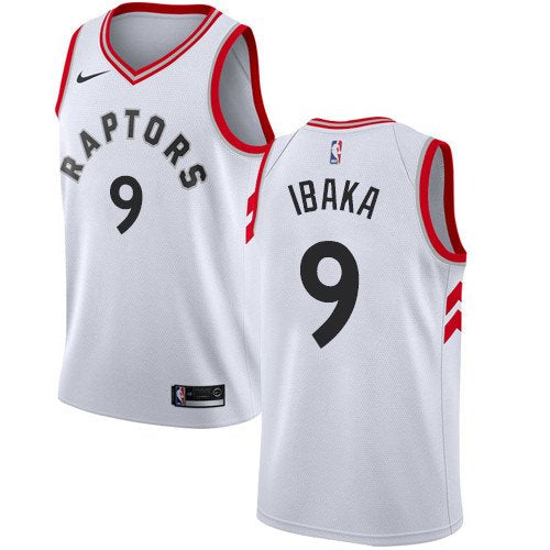 Youth Toronto Raptors #9 Serge Ibaka White Basketball Swingman Association Edition Jersey inbean