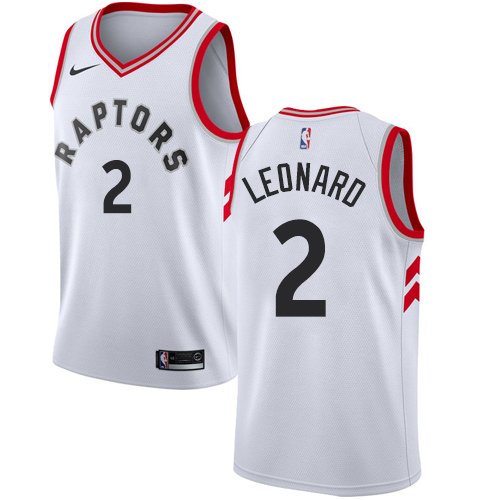 Youth Toronto Raptors #2 Kawhi Leonard White NBA Swingman Association Edition Jersey inbean