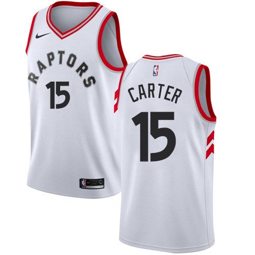 Youth Toronto Raptors #15 Vince Carter White Basketball Swingman Association Edition Jersey inbean