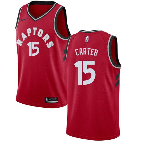 Youth Toronto Raptors #15 Vince Carter Red Basketball Swingman Icon Edition Jersey inbean