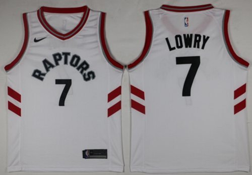 Youth Toronto  Raptors #7 Kyle Lowry White NBA Swingman Association Edition Jersey inbean