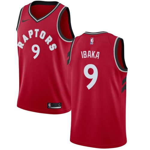 Youth Toronto Raptors #9 Serge Ibaka Red Basketball Swingman Icon Edition Jersey inbean