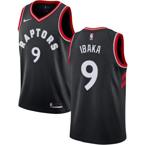 Youth Toronto Raptors #9 Serge Ibaka Black Basketball Swingman Statement Edition Jersey inbean