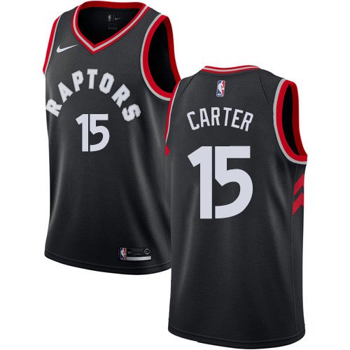 Youth Toronto Raptors #15 Vince Carter Black Basketball Swingman Statement Edition Jersey inbean