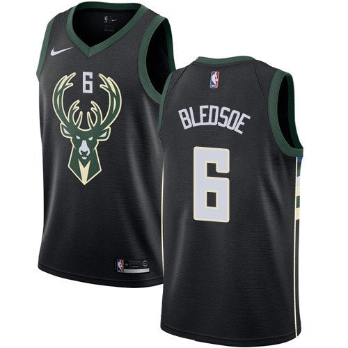 Youth Milwaukee Bucks #6 Eric Bledsoe Black Basketball Swingman Statement Edition Jersey inbean