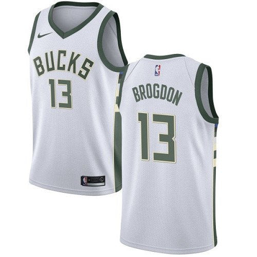 Youth Milwaukee Bucks #13 Malcolm Brogdon White Basketball Swingman Association Edition Jersey inbean