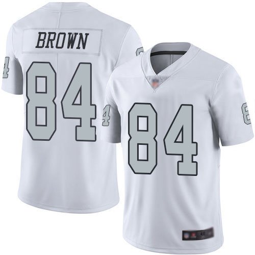 Youth Oakland Raiders #84 Antonio Brown White Color Rush Limited Jersey inbean