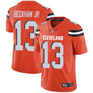 Youth Nike Cleveland Browns #13 Odell Beckham Jr Orange Vapor Untouchable Limited Jersey inbean